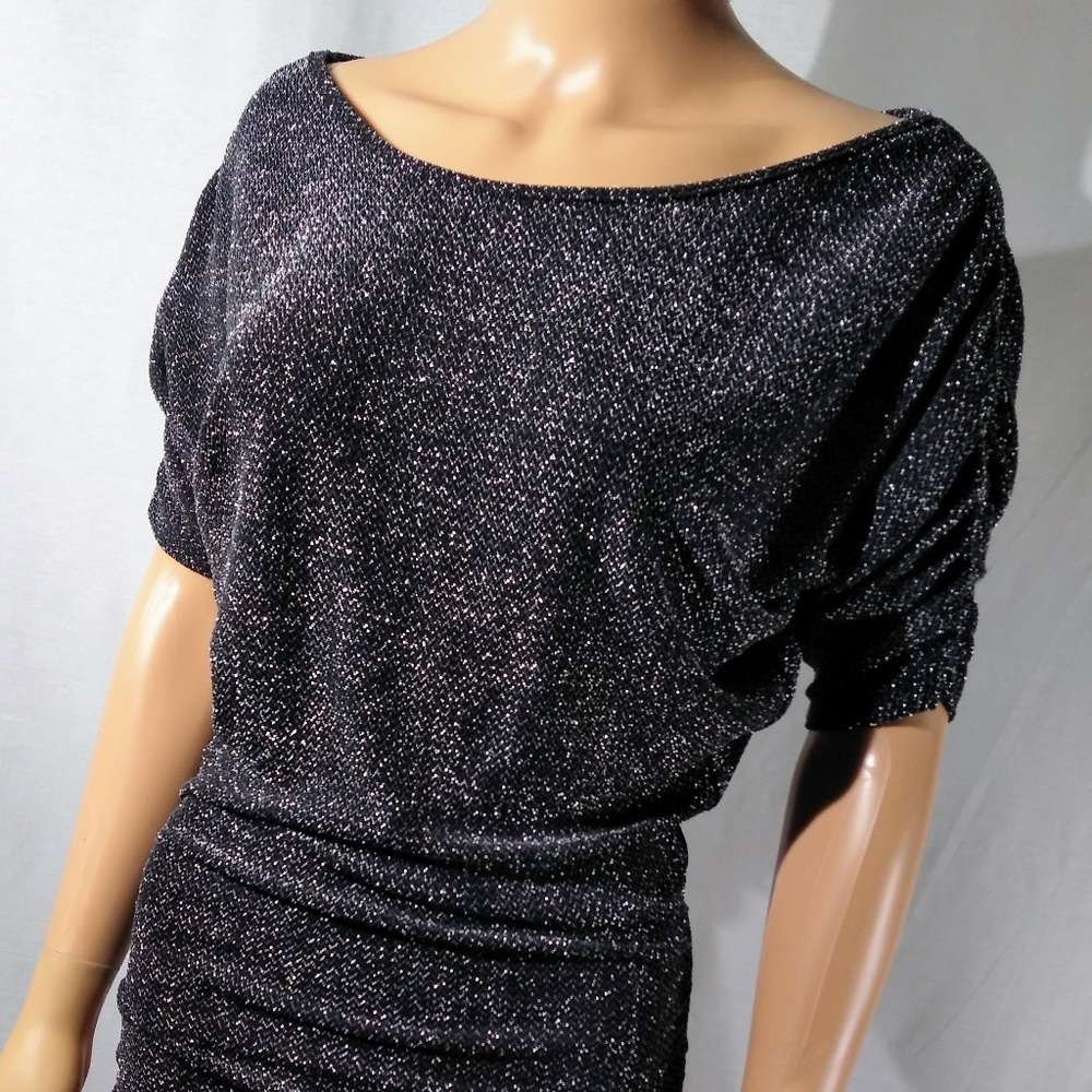 Symphony: Sparkly Tunic Sides & Sleeves Gathered